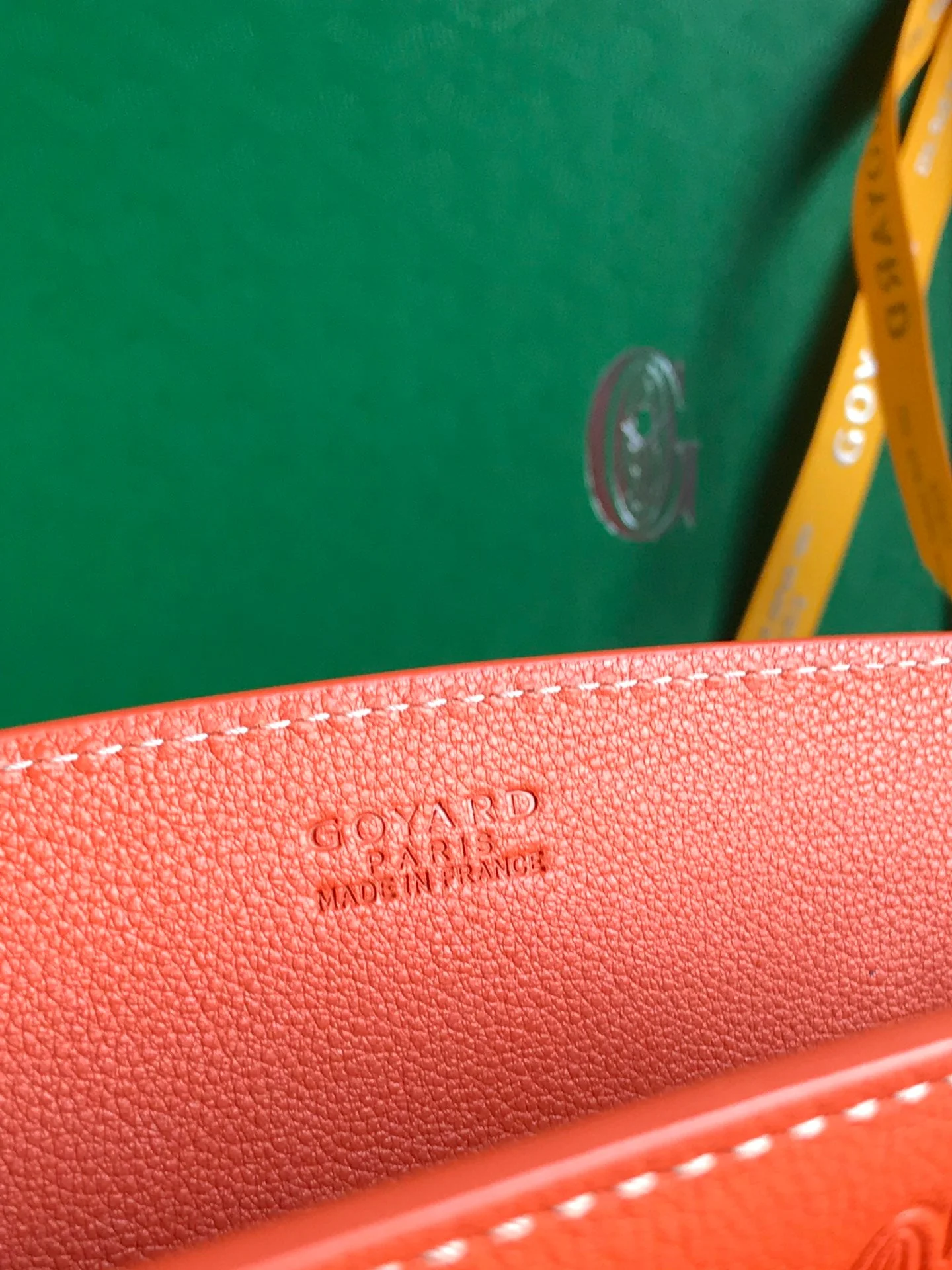 Orange Calfskin Structured Mini Bag