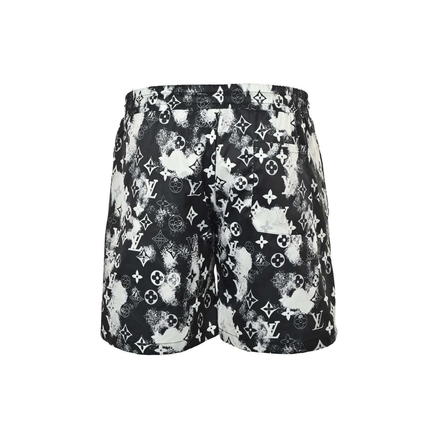 Ink-splashed print shorts