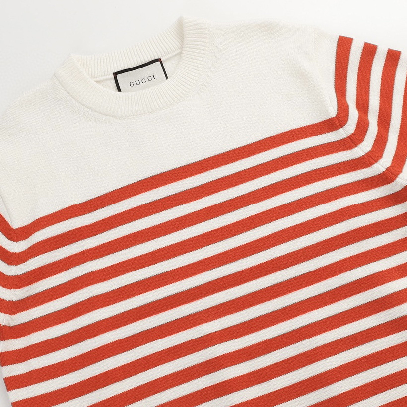 Dark Striped Crew Neck Sweater