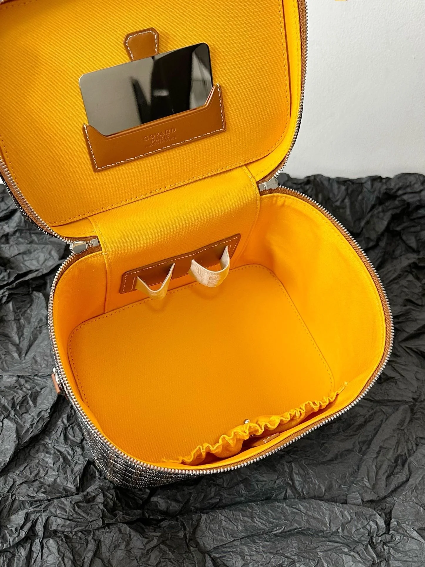 Makeup Case Bag 20CM Black And Tan