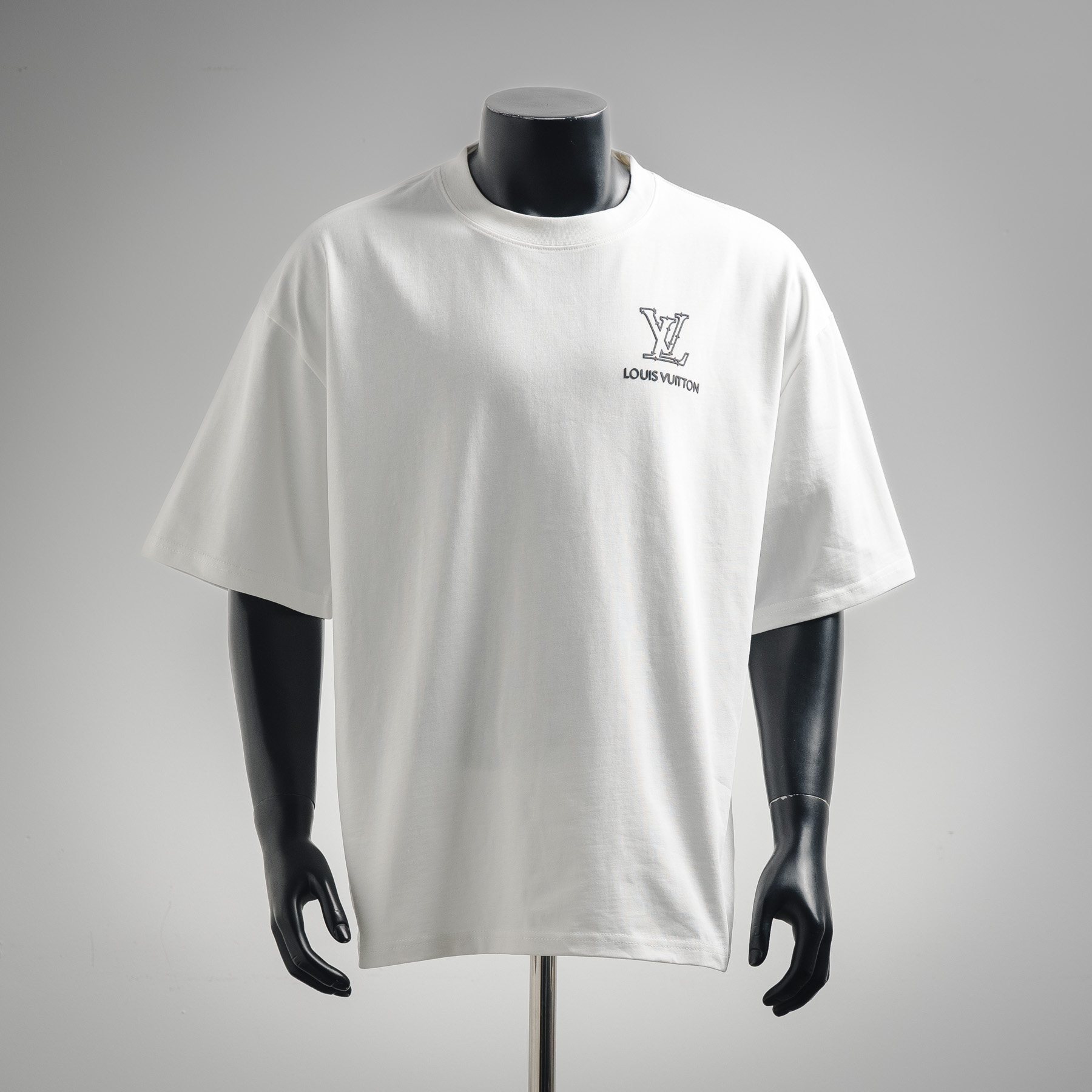 Short-sleeved line logo T-shirt
