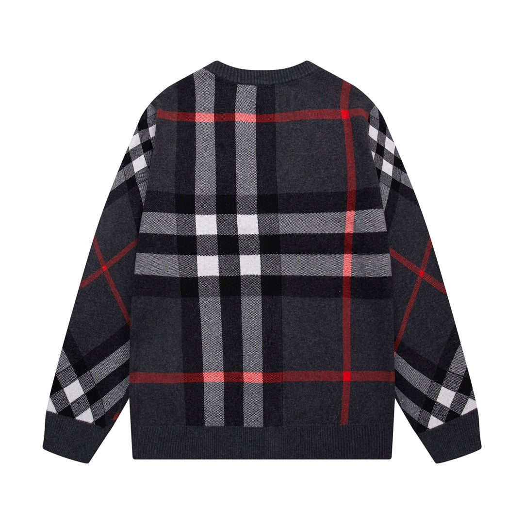 Color-Matching Plaid Sweater