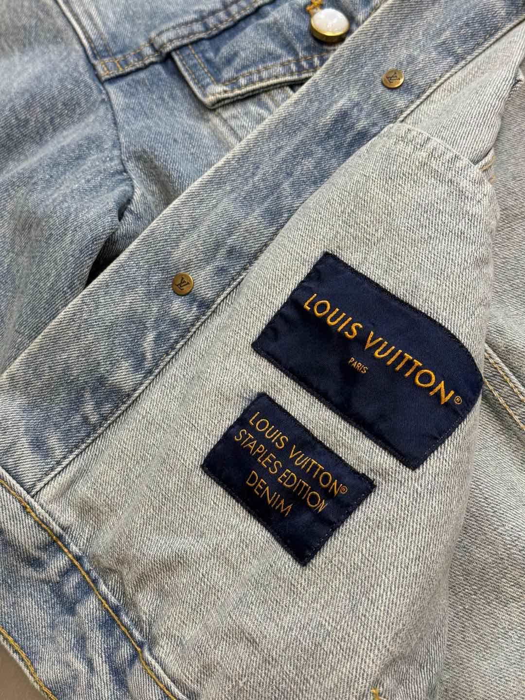 Pearlescent Button Denim Jacket