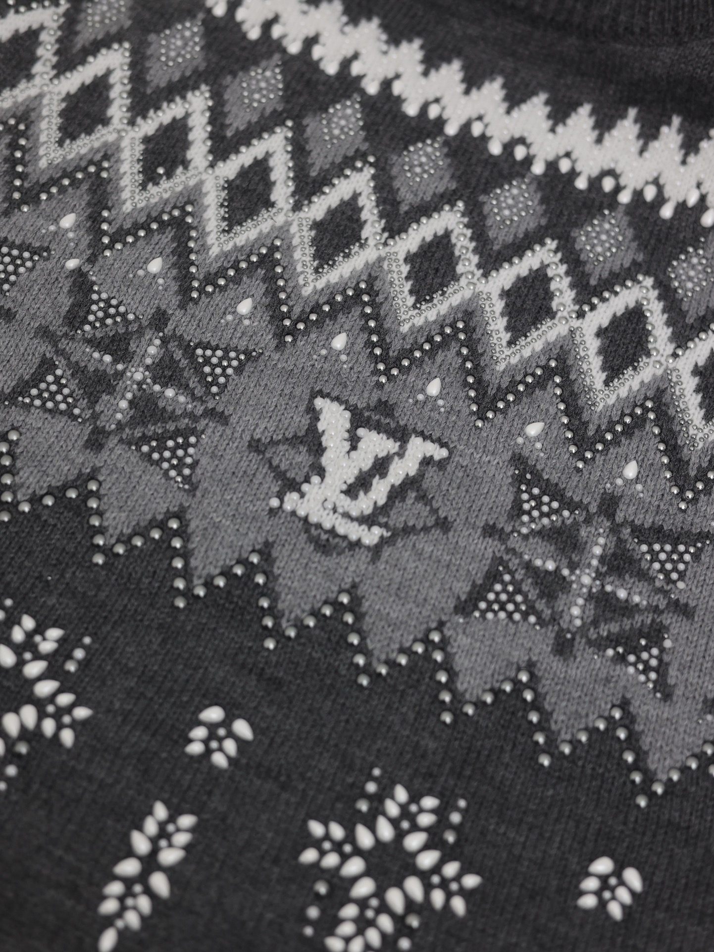 Beaded Cotton Sweater