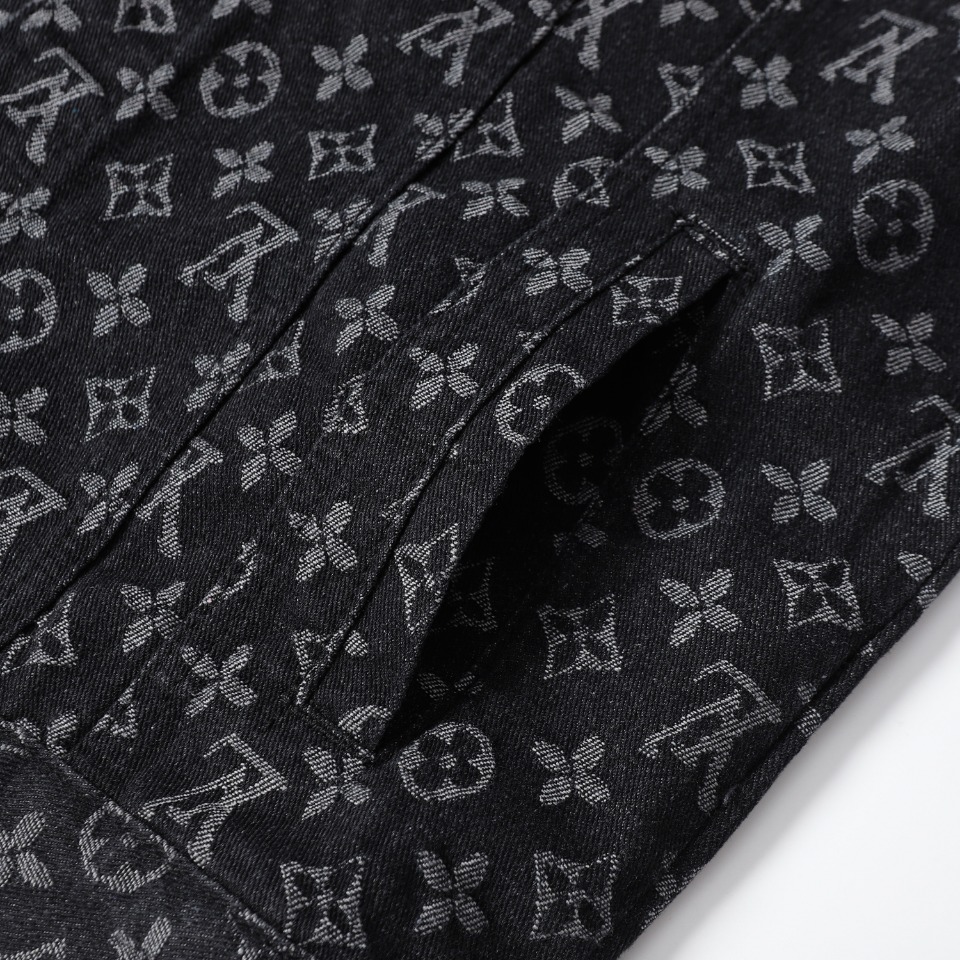 Artistic portrait embroidered denim jacket