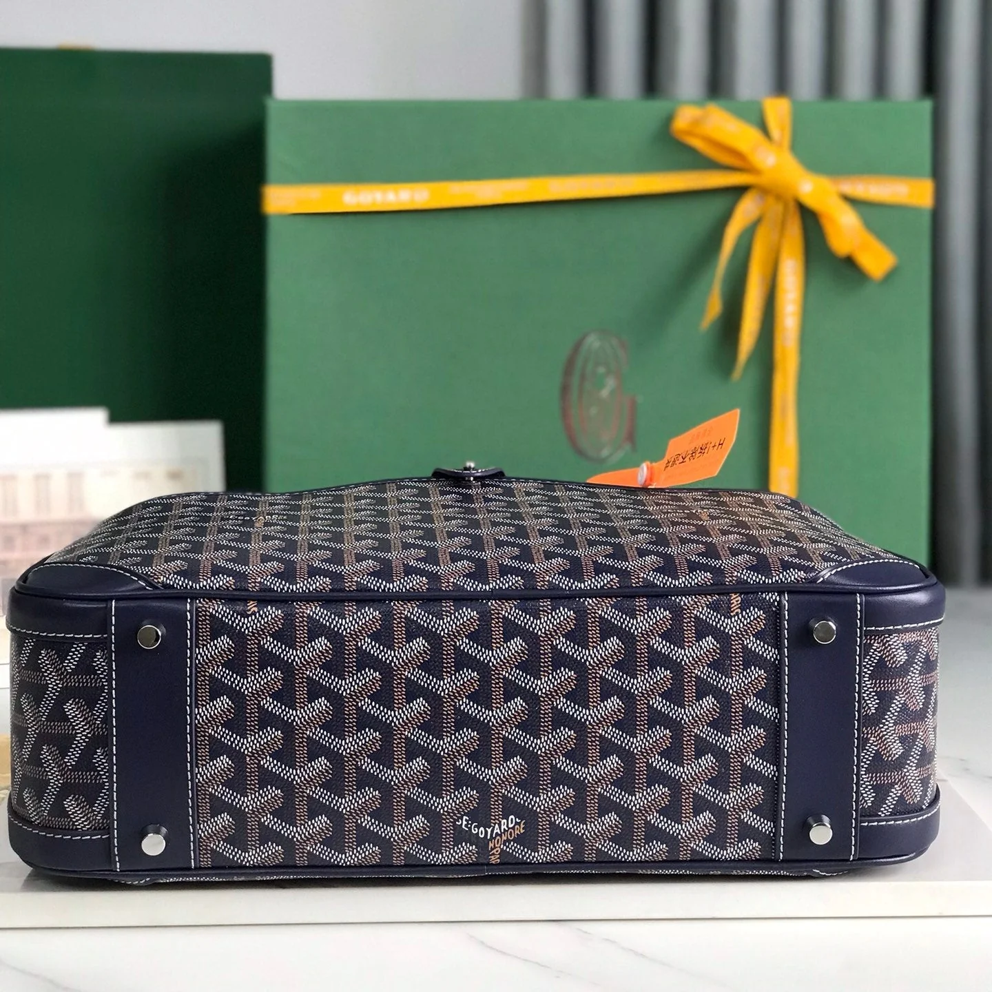 Dark blue Calfskin Handbag