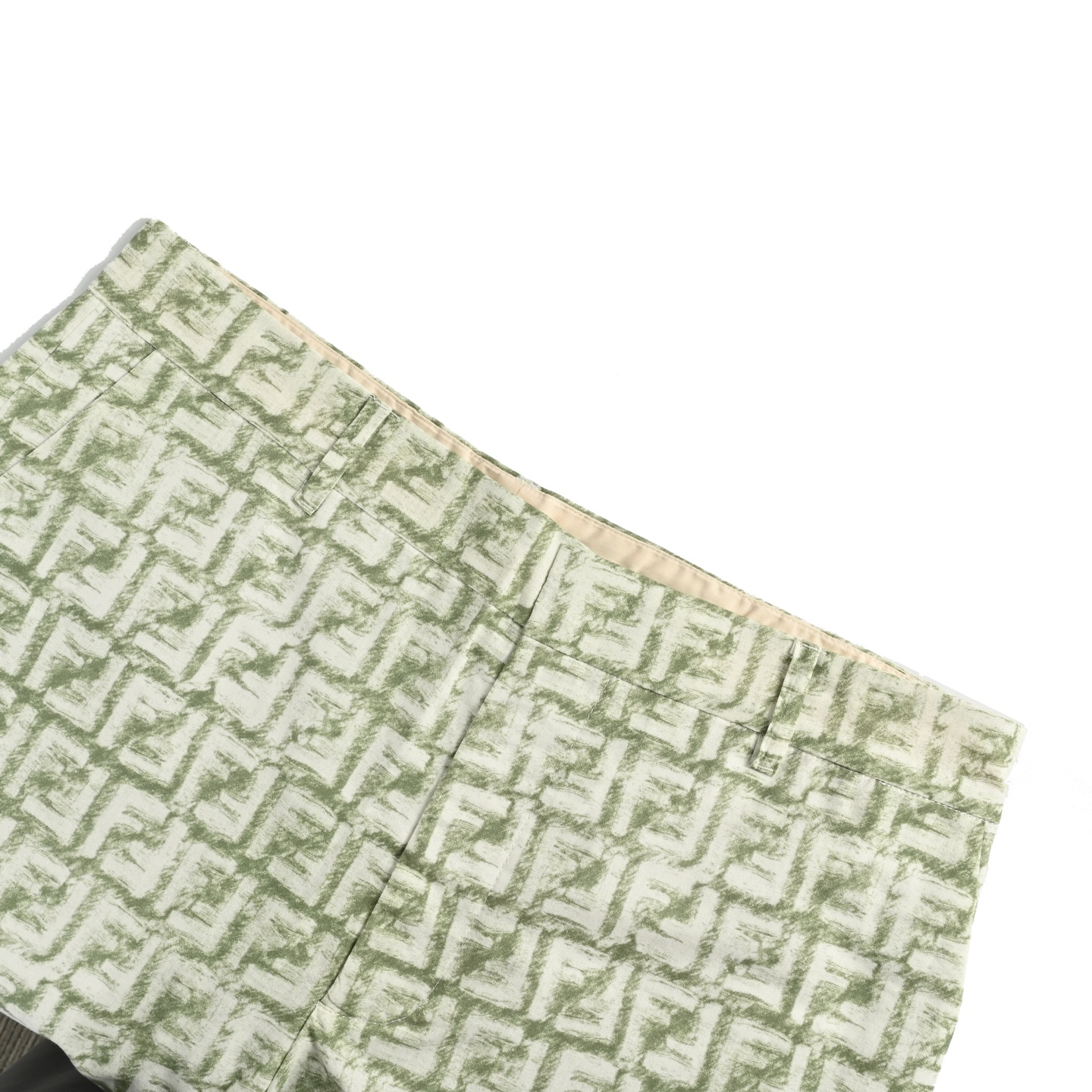 Green men's beach shorts