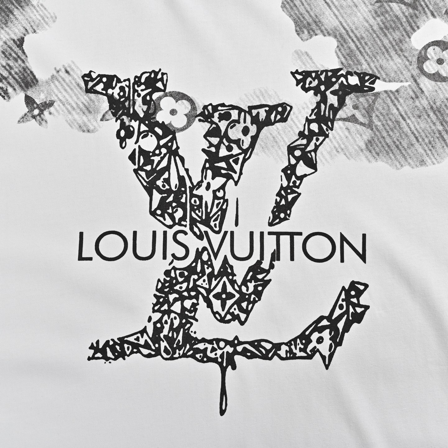 Ink embroidered lettering T-shirt