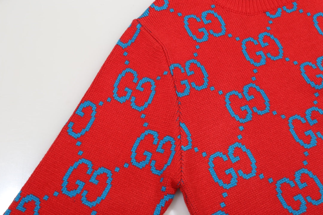 New Alphabet Jacquard Crew-Neck Sweater