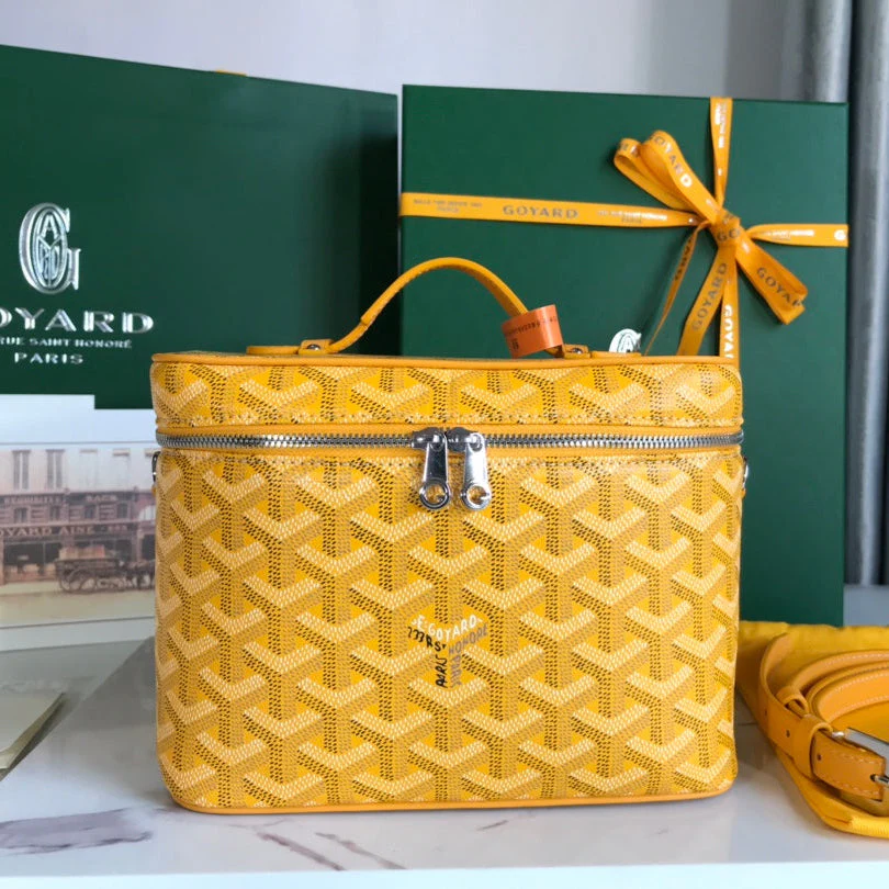 Yellow Canvas Cosmetic Box