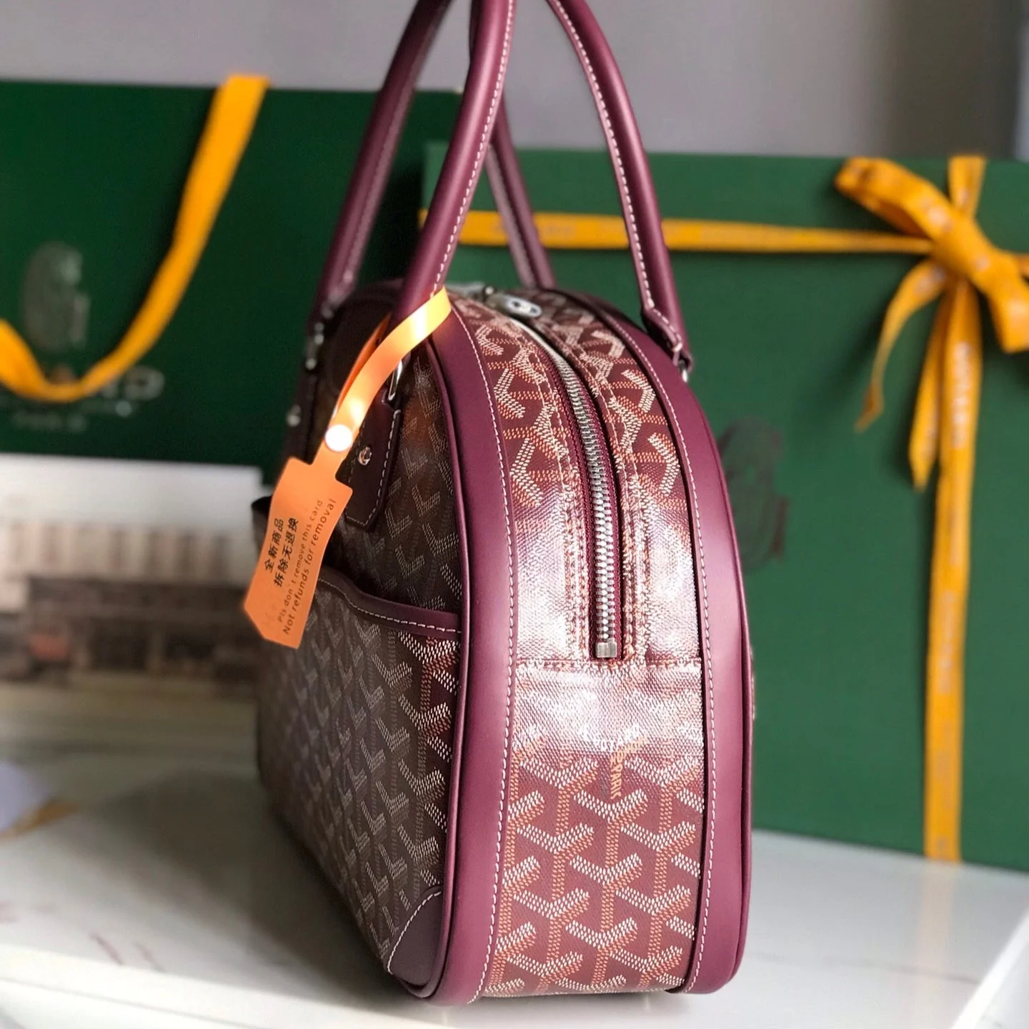 Burgundy Calfskin Handbag