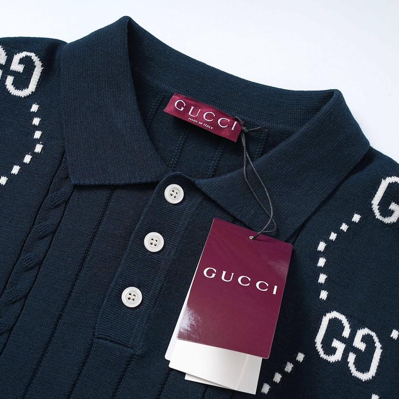 Jacquard Cable Knit Polo