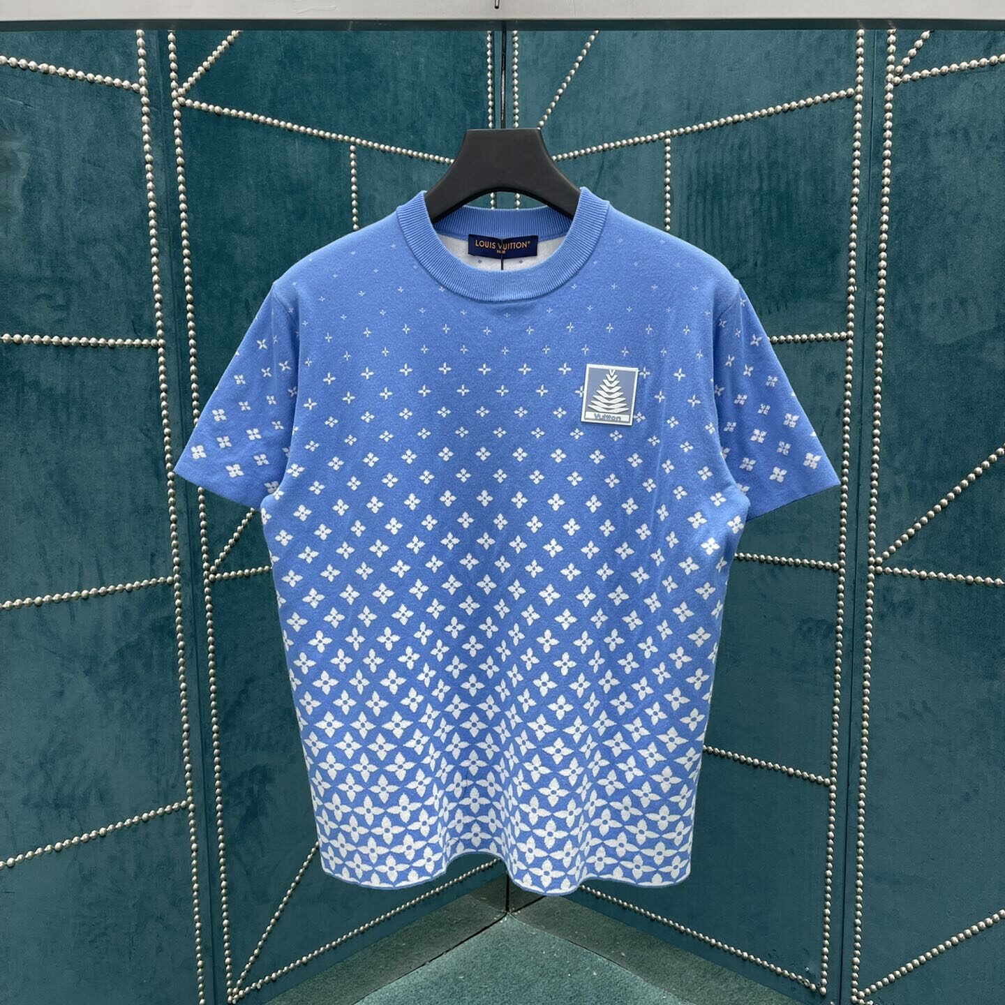 Blue Gradient Print T shirt