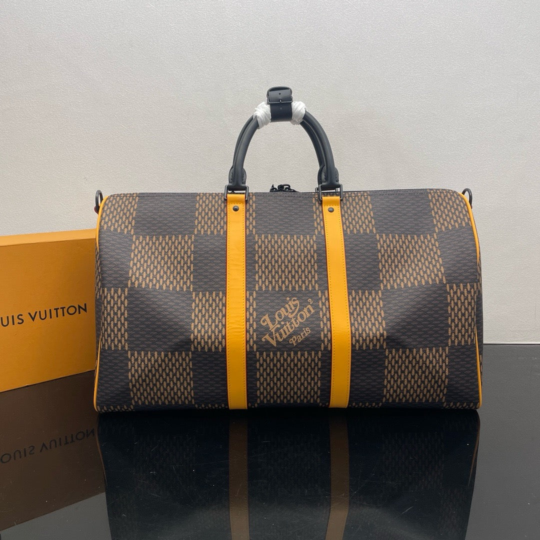 Canvas Tieg Trim Travel Bag