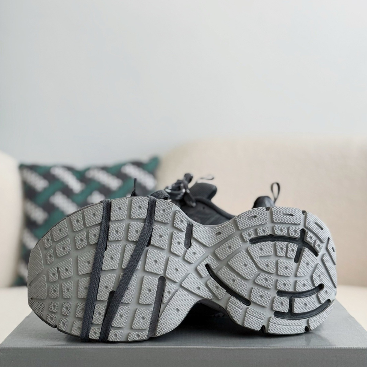 Distressed Mesh and Rubber Sneakers