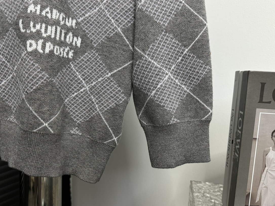 Diamond Check Sweater Cardigan