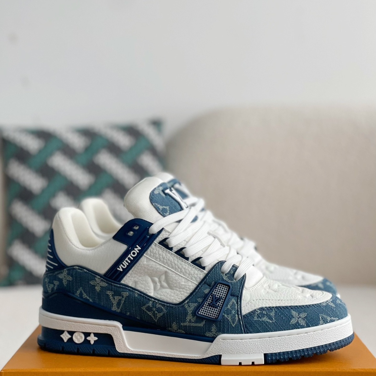 Monogram Blue Denim Sneaker