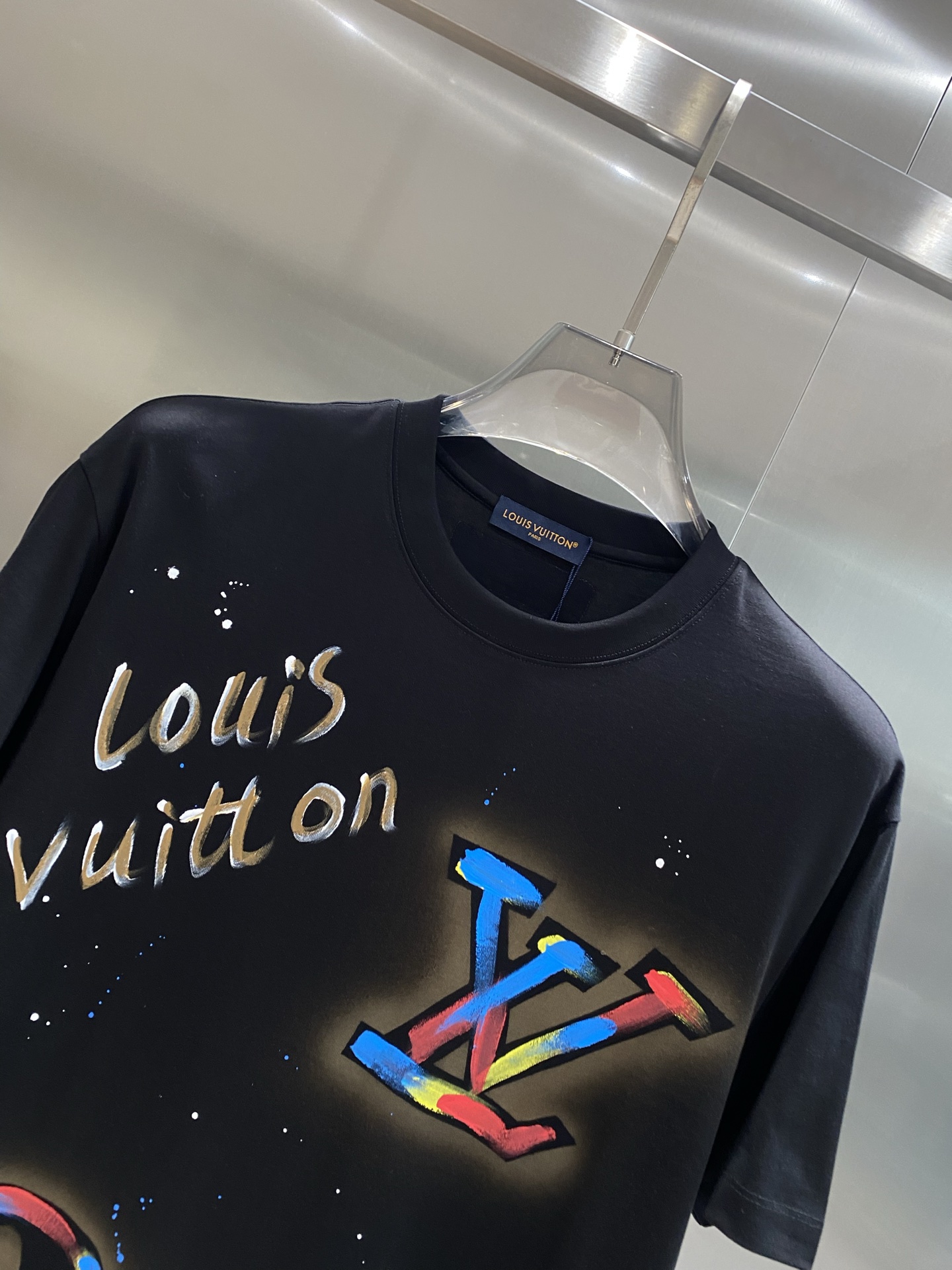 New Summer Graffiti Letter Element Round Neck T-shirt