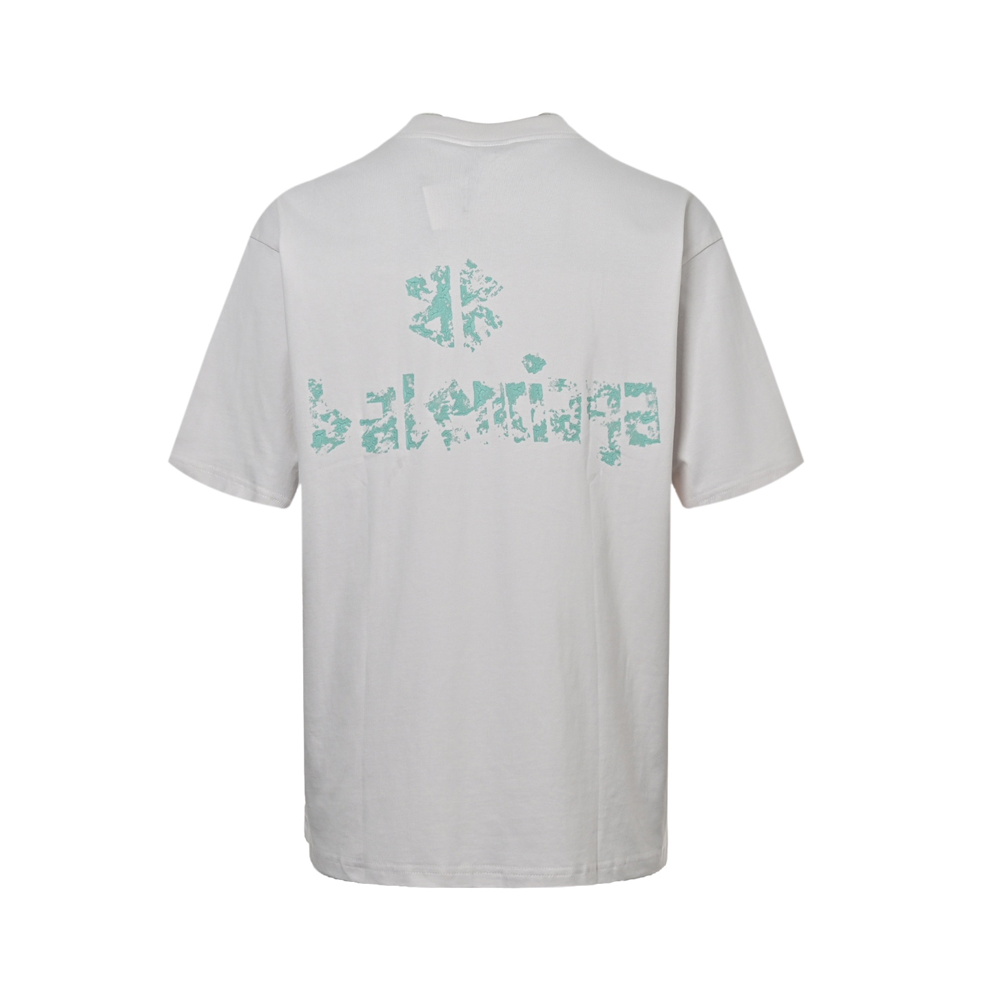 Blurred print crew neck T-shirt