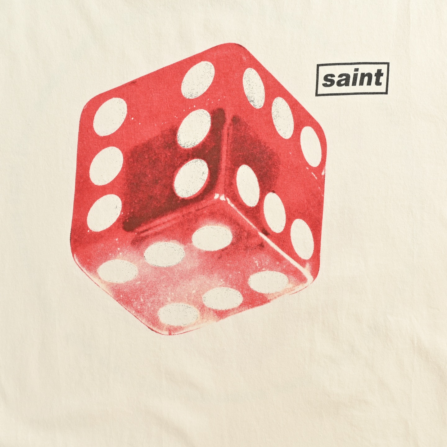 25ss dice letter print short sleeve T-shirt