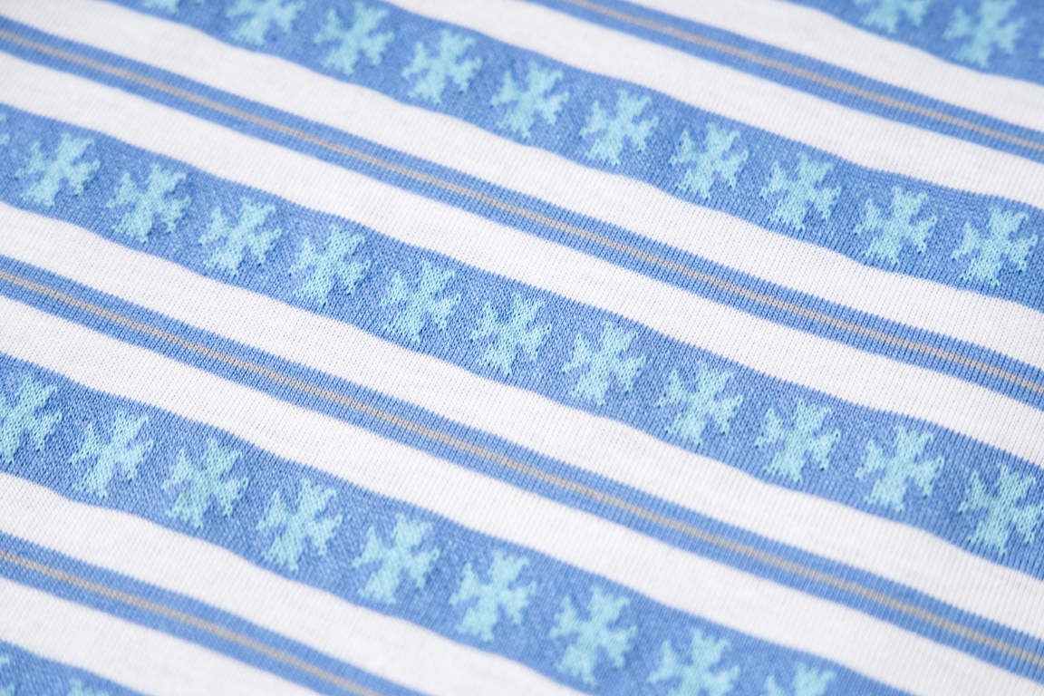 Embroidered striped T-shirt