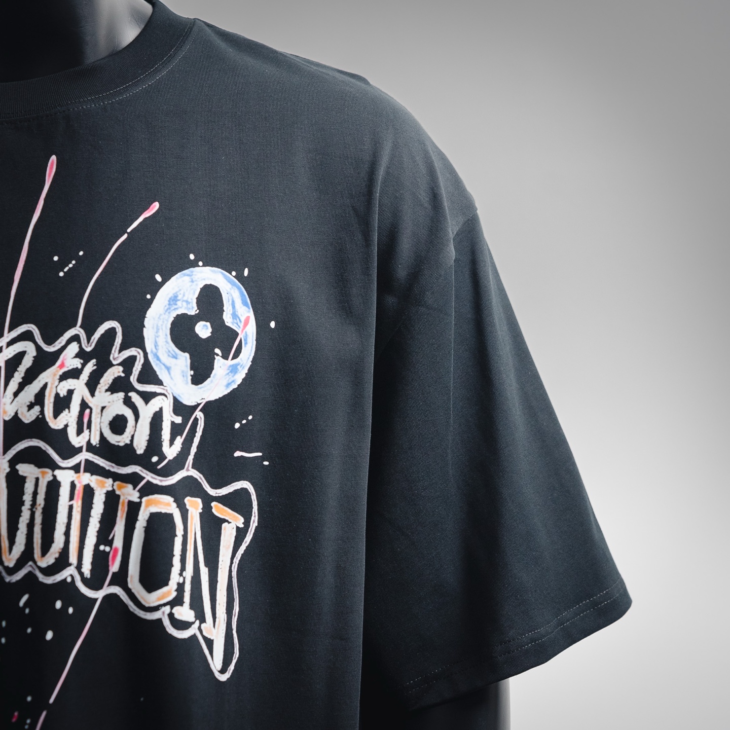 25SS painted letter short-sleeved T-shirt