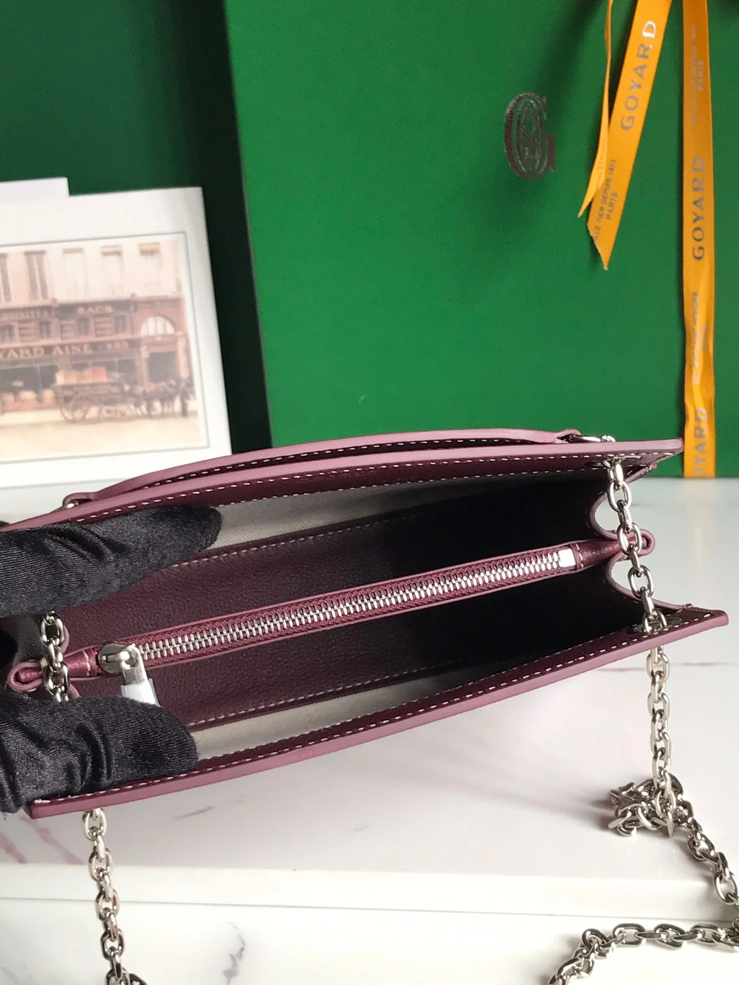Wine Red Calfskin Structured Mini Bag