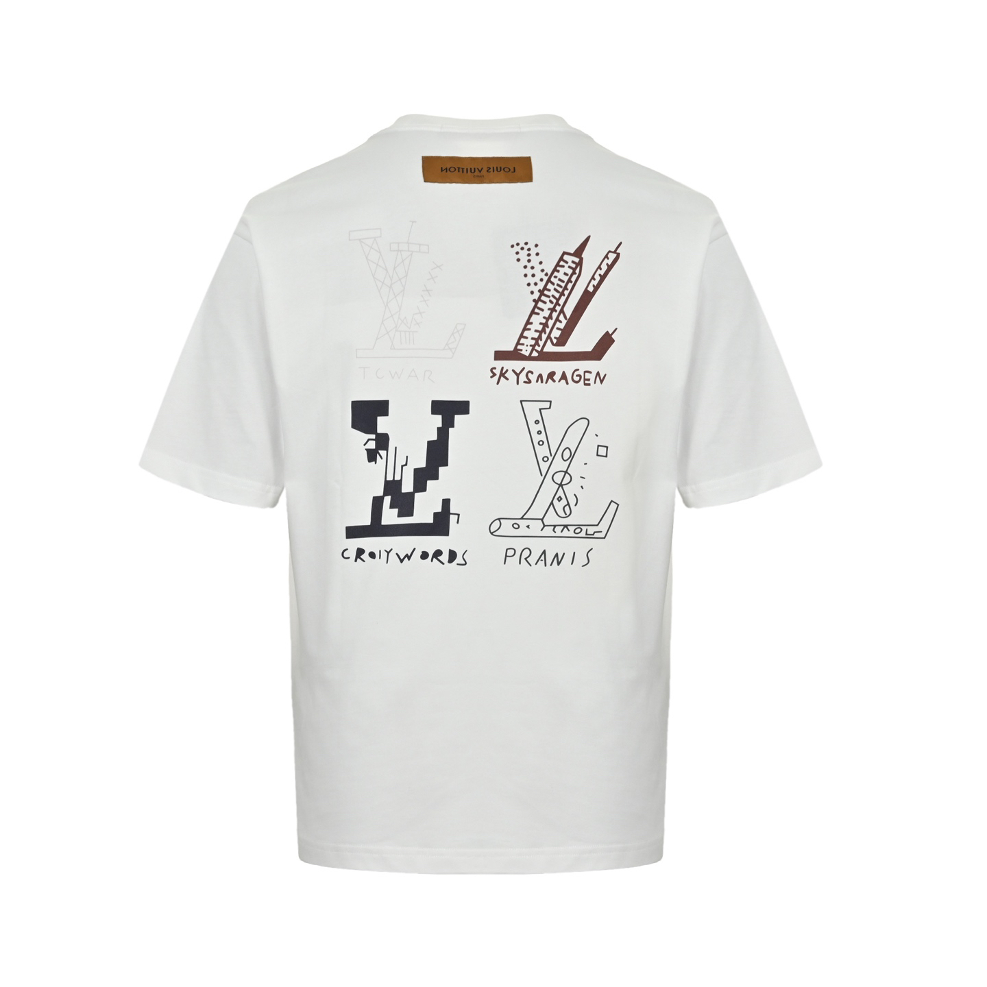 Back print short sleeve T-shirt