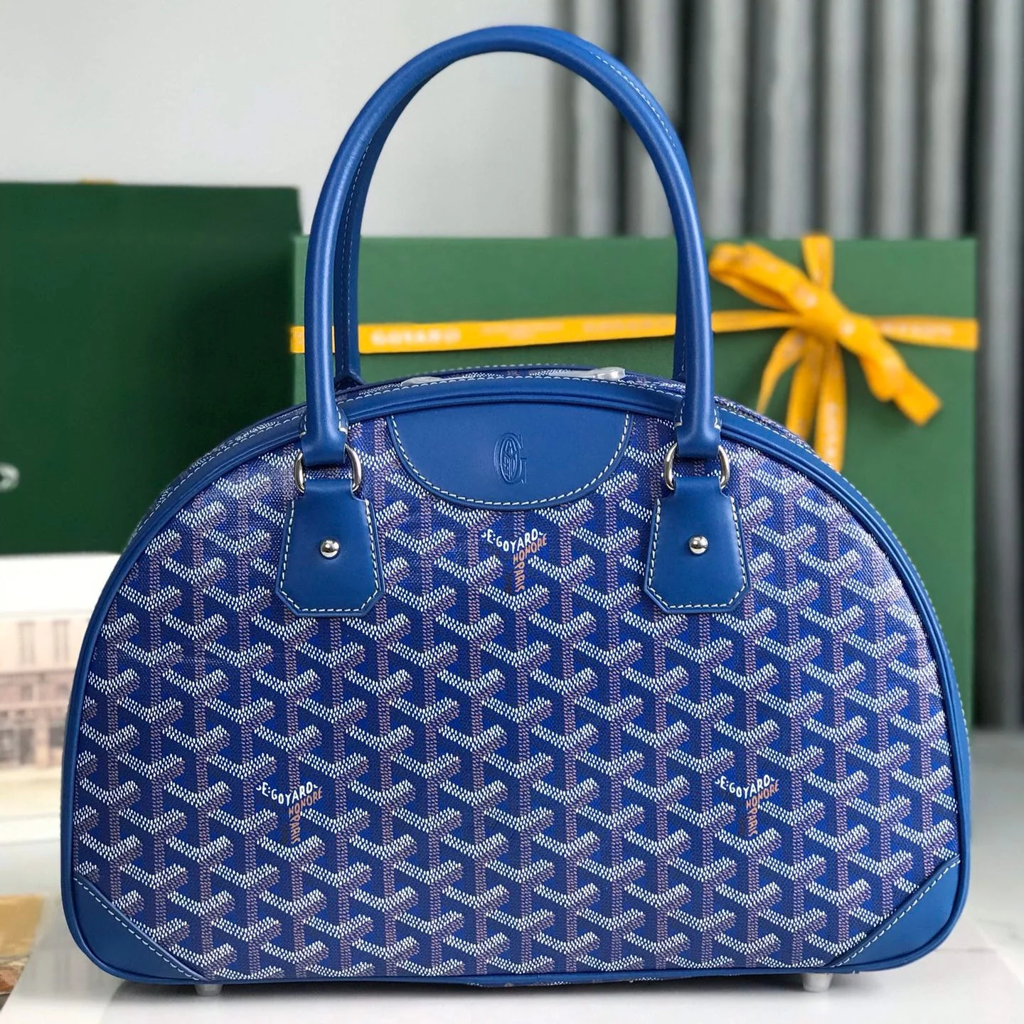 Blue Calfskin Handbag