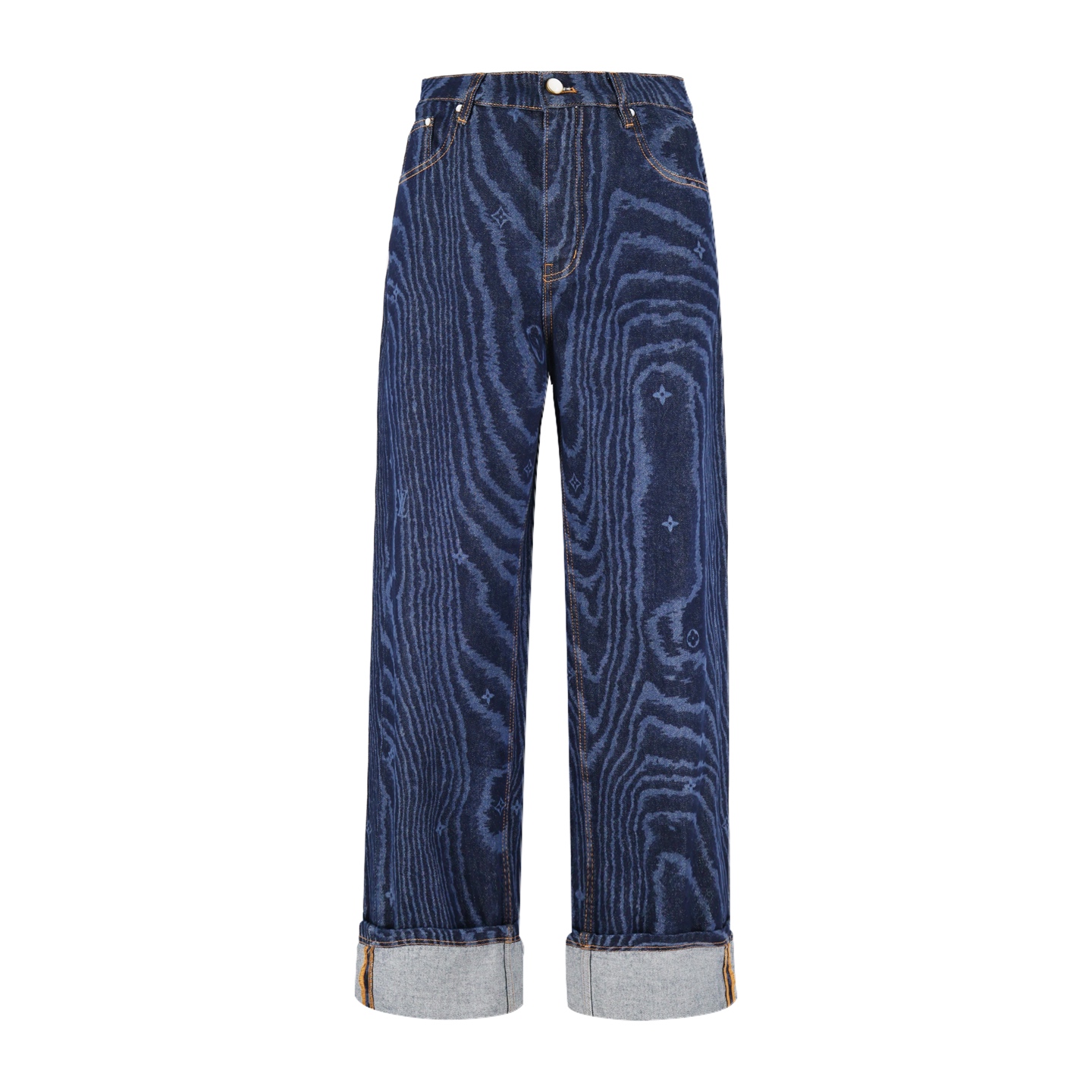 Men's Pixelated Tree Print Denim Jeans