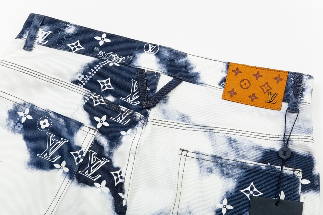 Paisley Denim Shorts