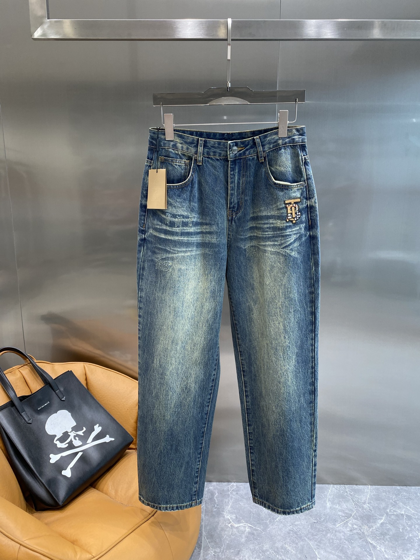 Vintage Washed Denim Jeans