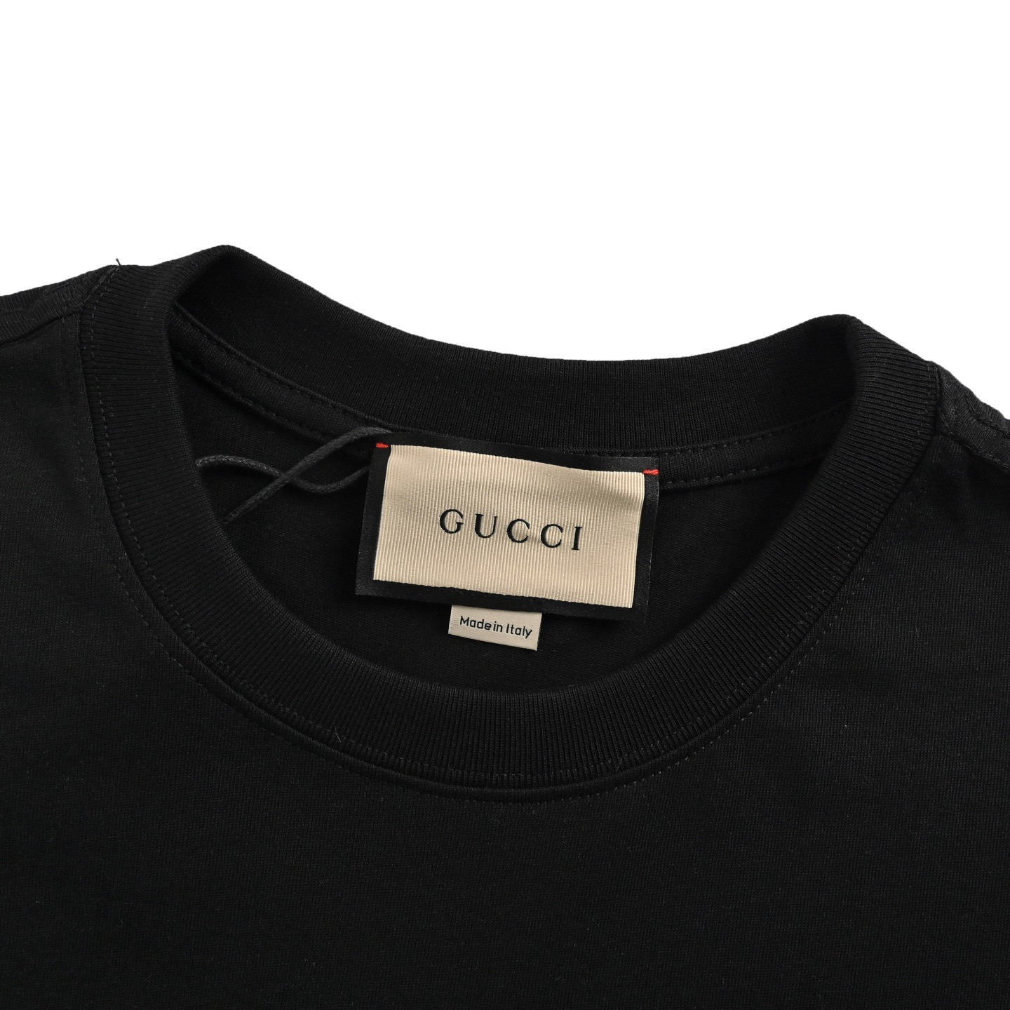 Lettering embroidered short-sleeved T-shirt