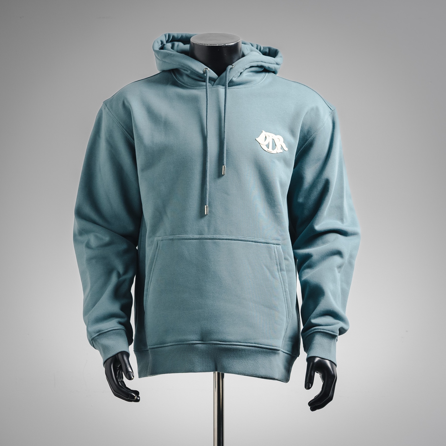 Tri-color Badge Embroidered Patchwork Hoodie