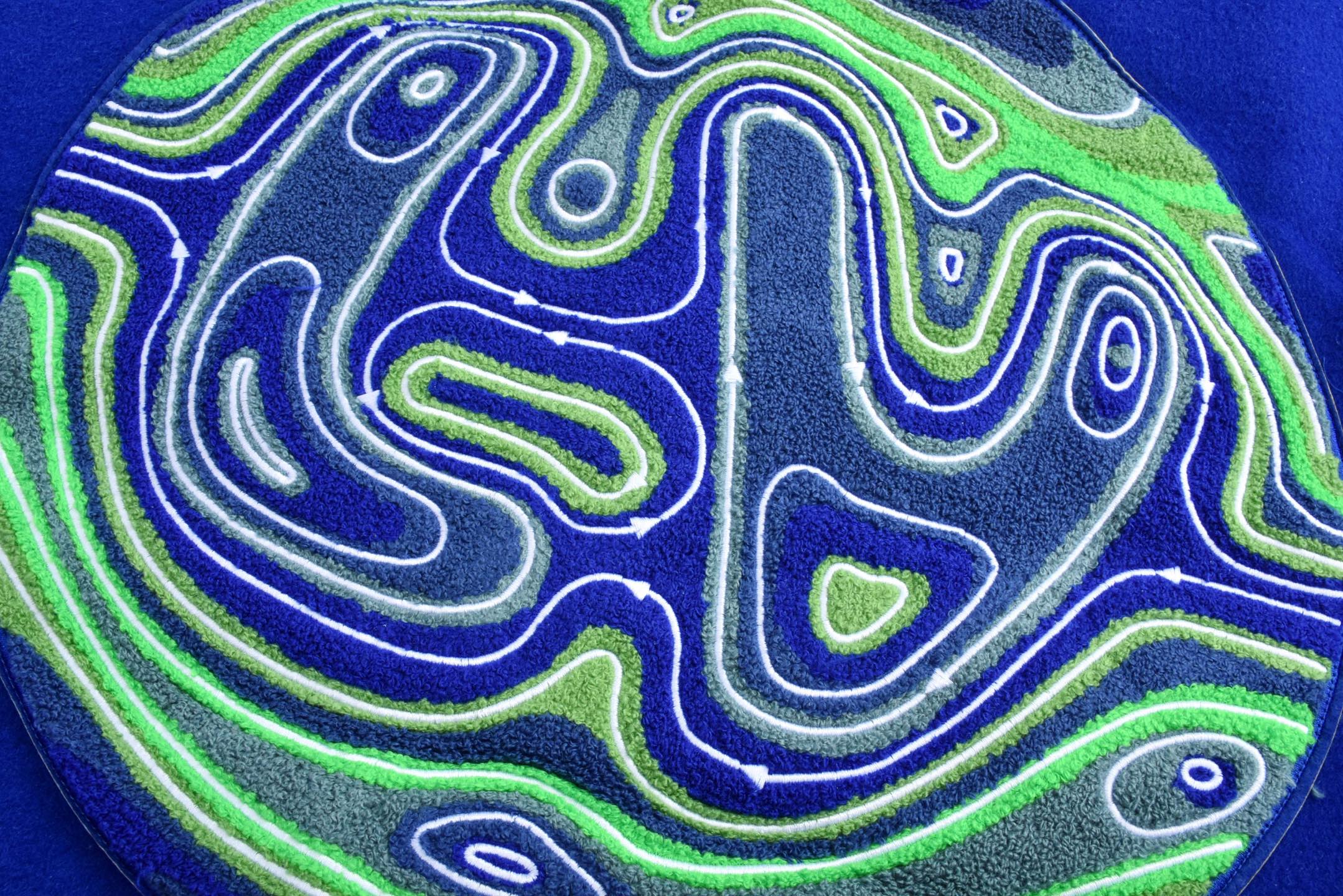 Royal Blue Embroidered Leather Sleeve Baseball Jacket