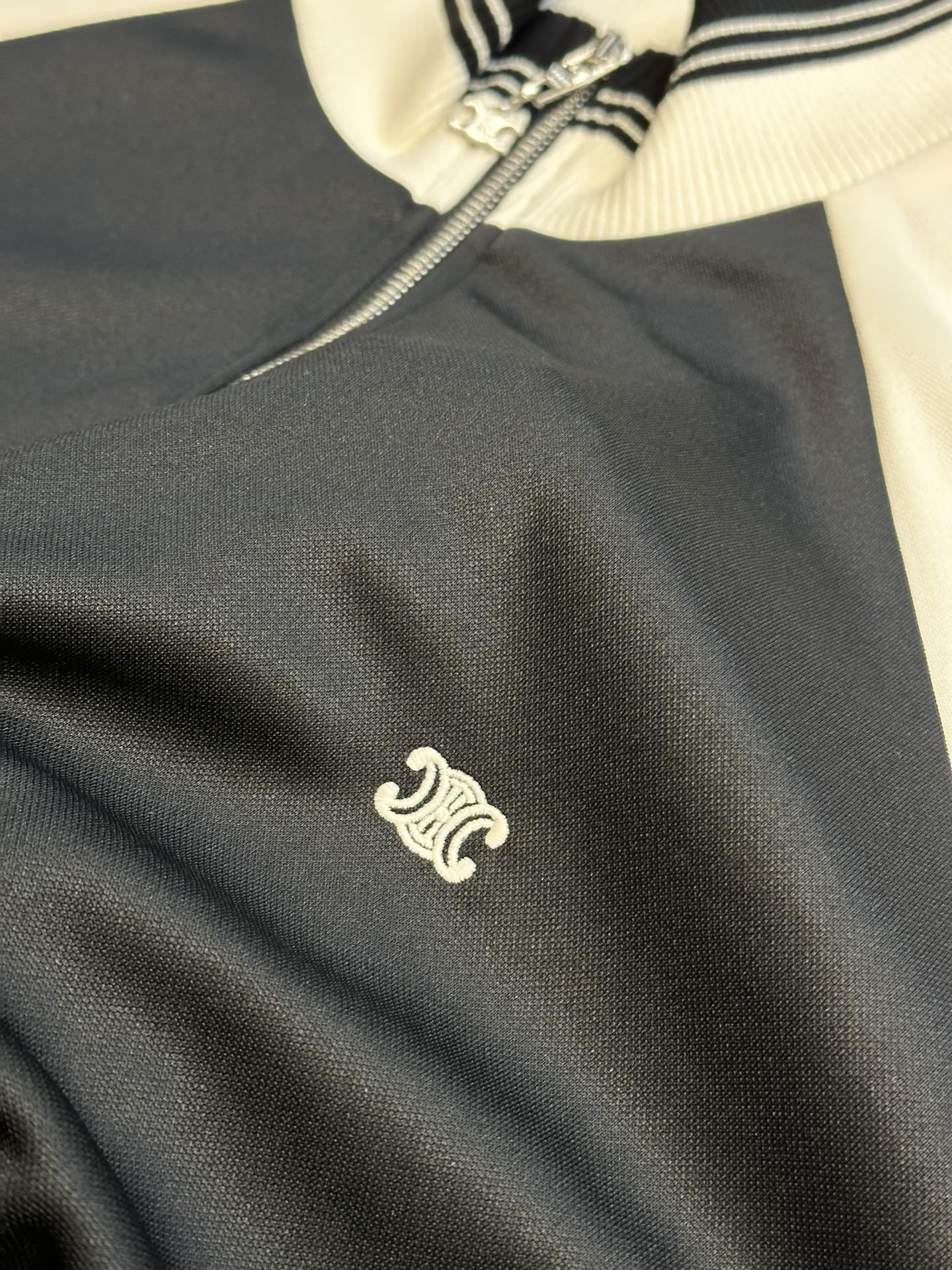 Embroidered Arc de Triomphe Baseball Jacket