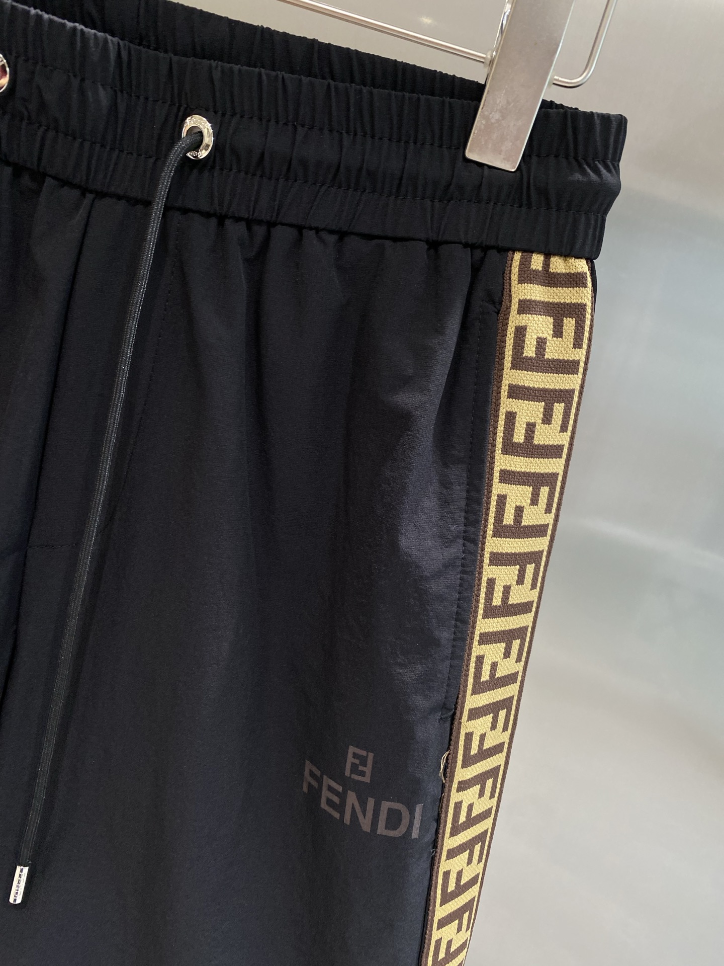 Black Side Printed Shorts