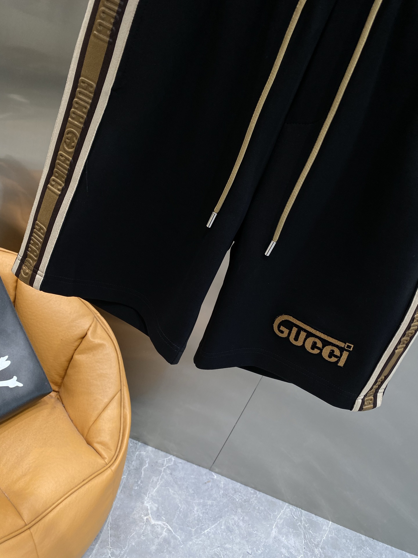 Black Side Printed Shorts