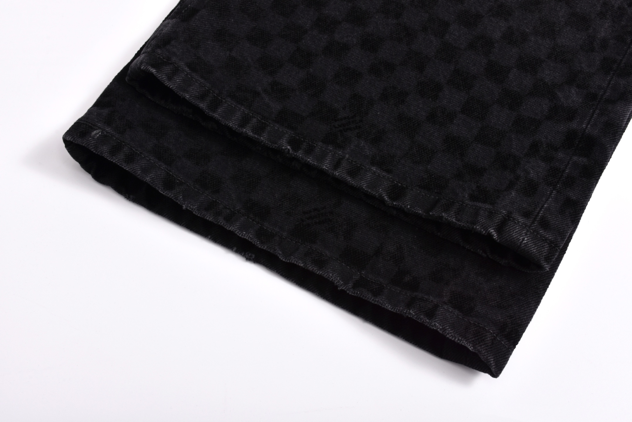 Checkerboard Flocked Jeans