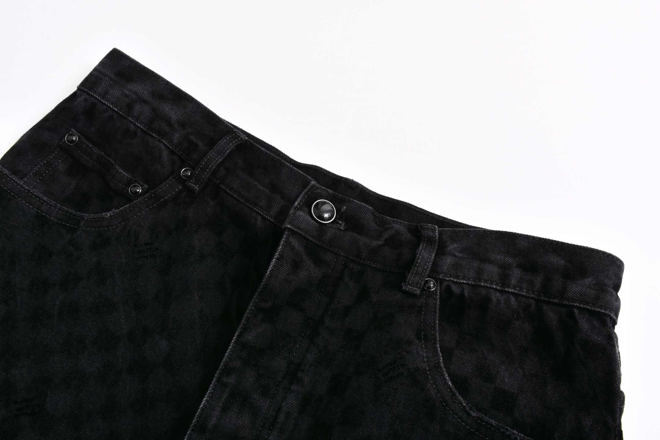Checkerboard Flocked Jeans