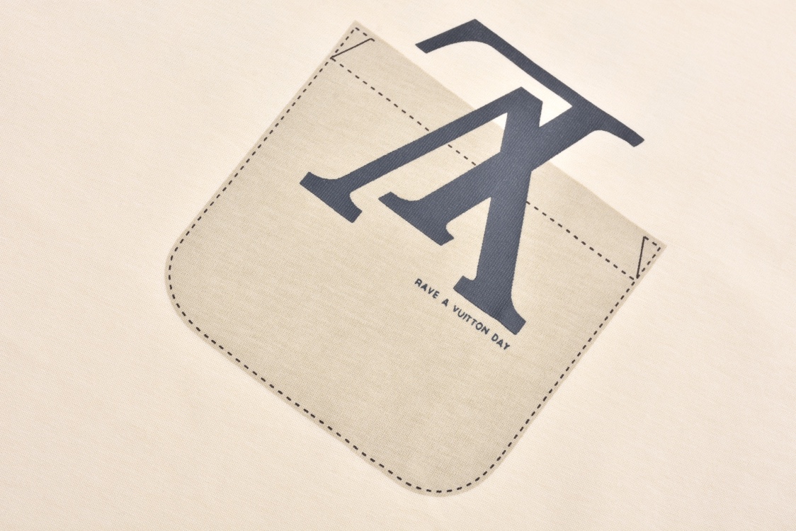 22ss fake pocket print short-sleeved T-shirt