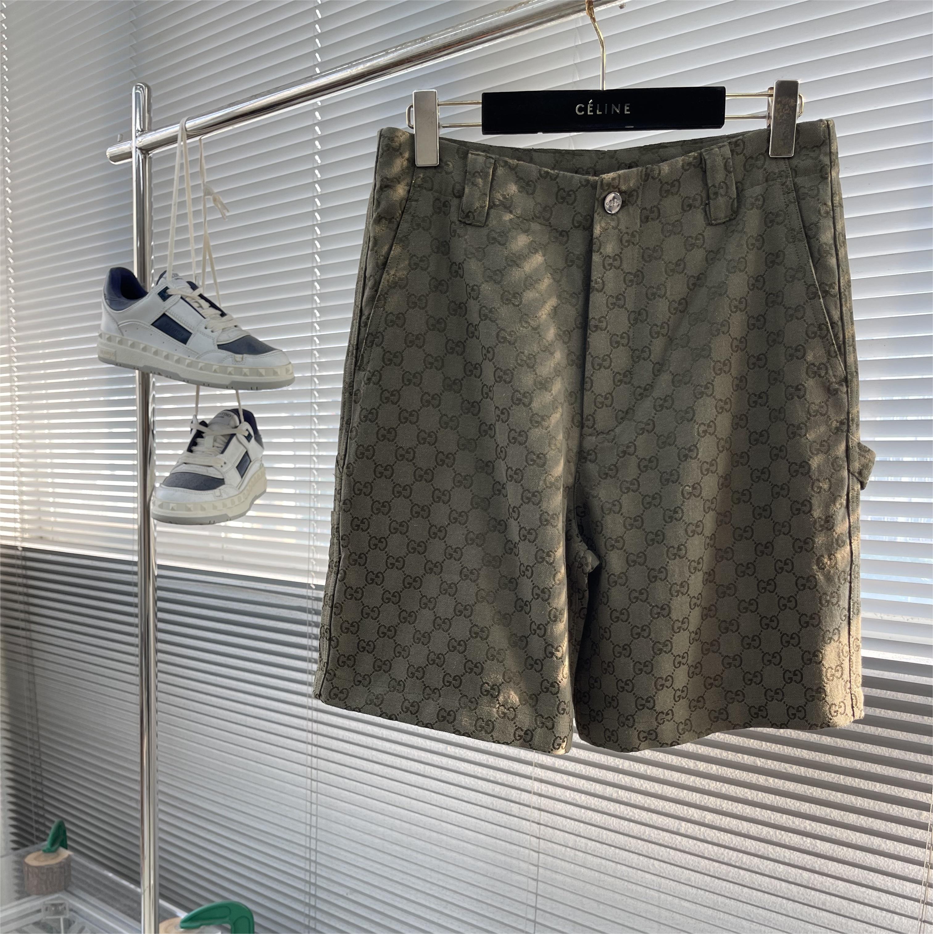 Forest Green Canvas Shorts