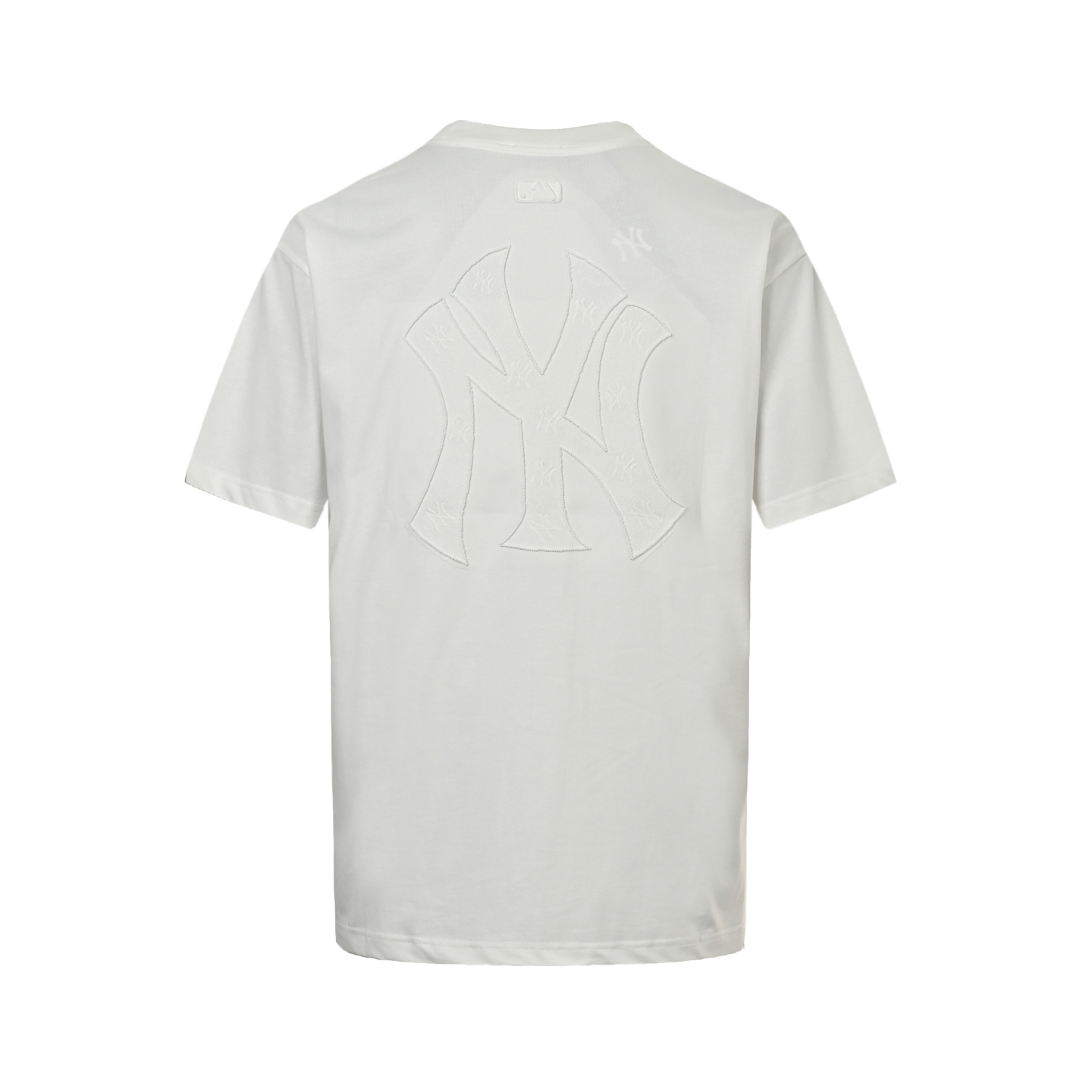 Back embroidered subtle pattern T-shirt