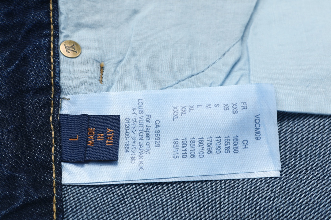 Rope Signature Letter Embroidery Denim Short