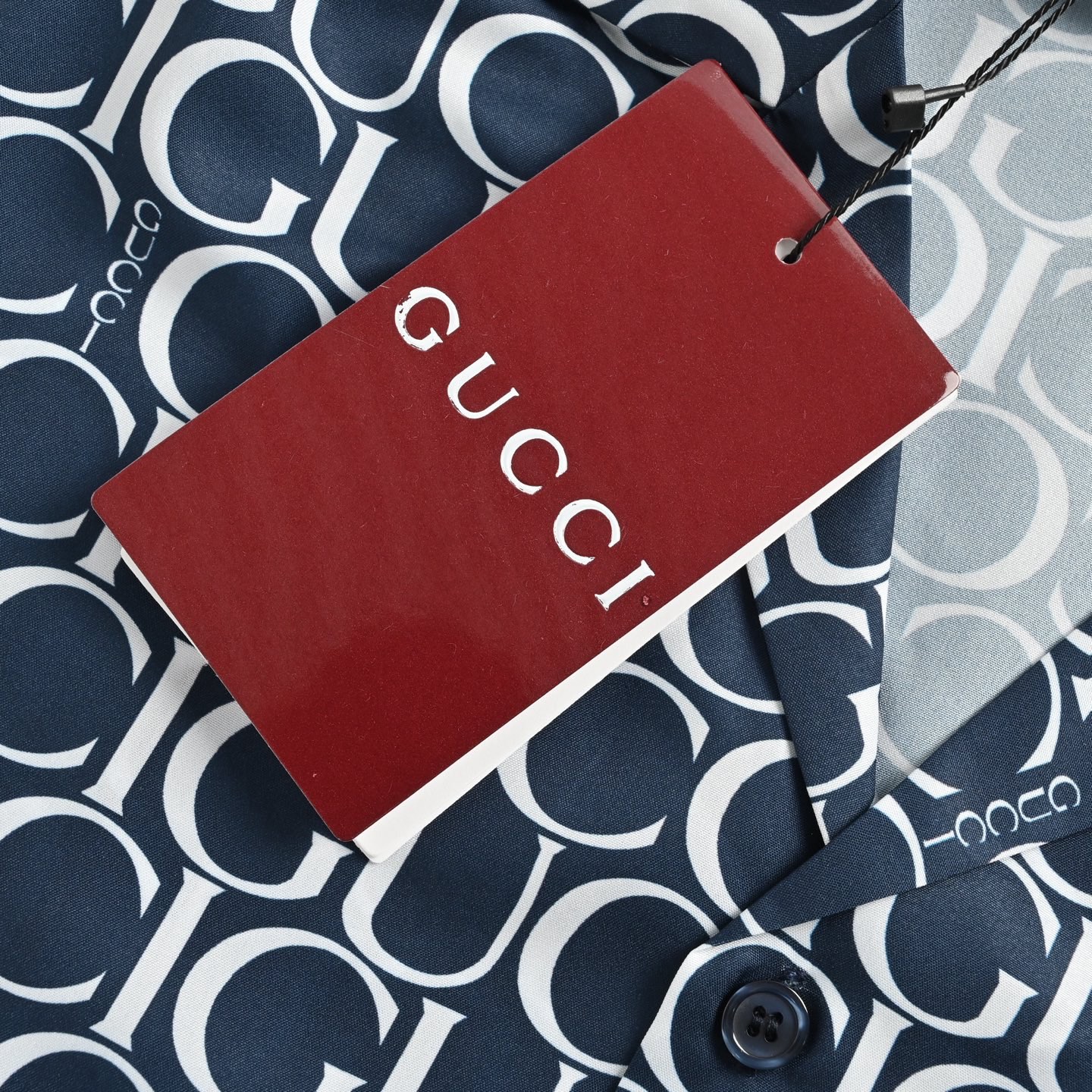 All-over bullet print short-sleeved shirt