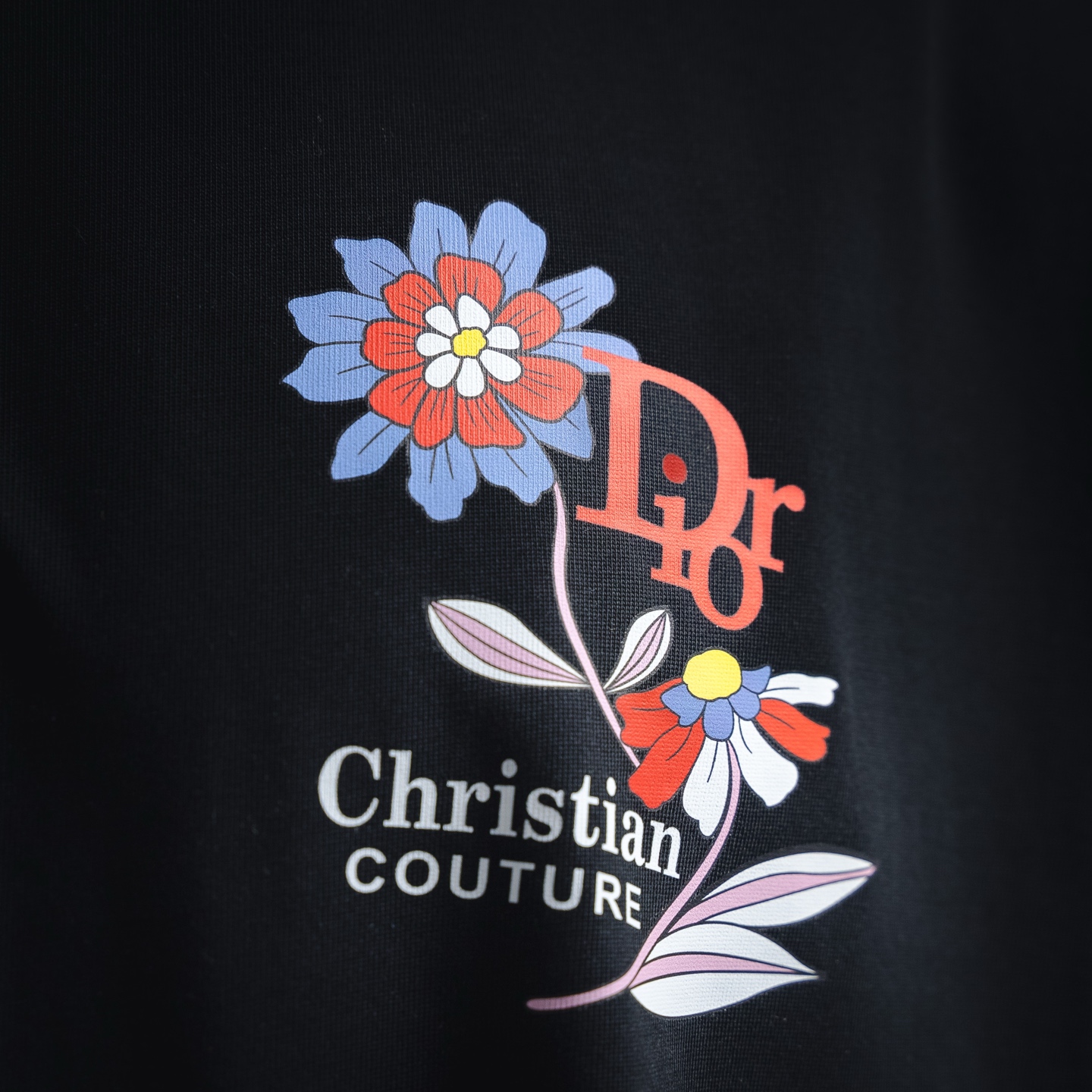 Floral short-sleeved T-shirt