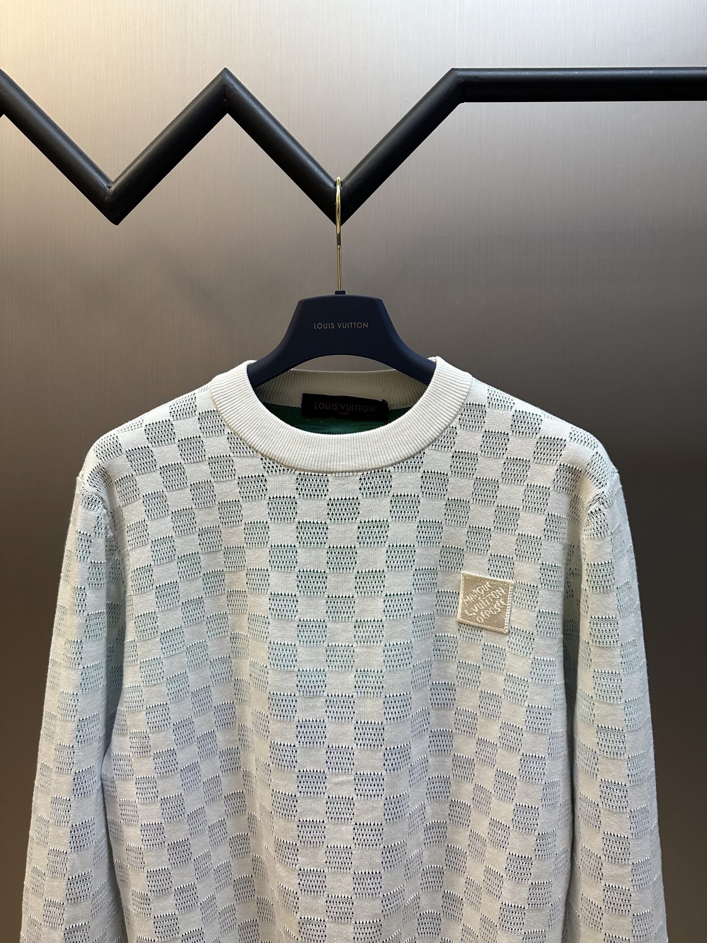 Chessboard Gradient Jacquard Sweater