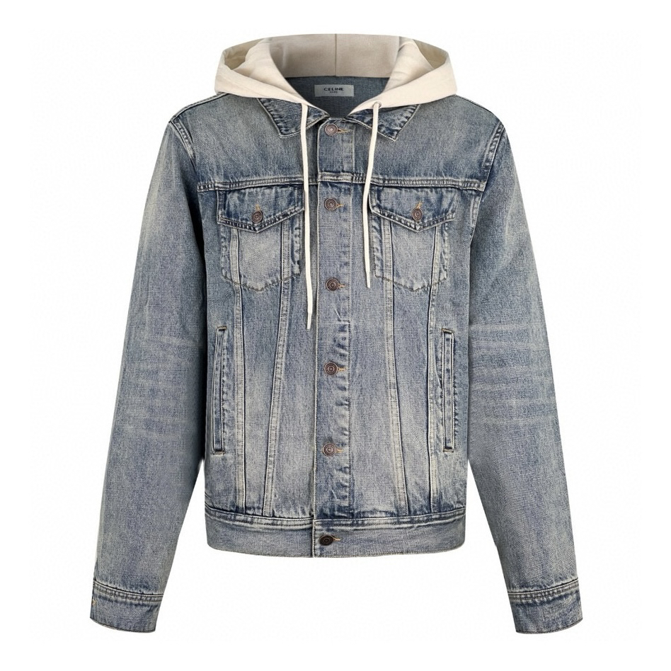 CELINE Hooded Denim Jacket