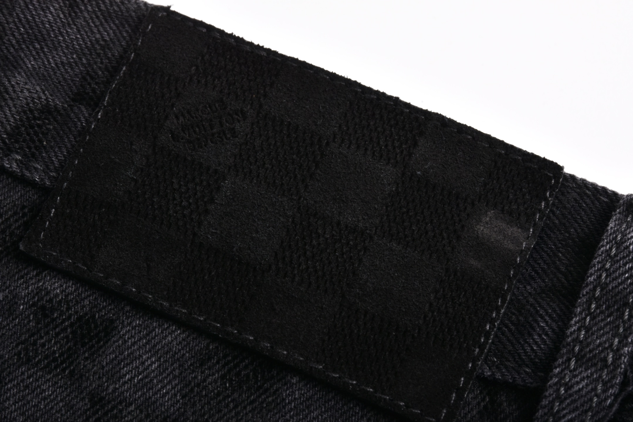 Checkerboard Flocked Jeans