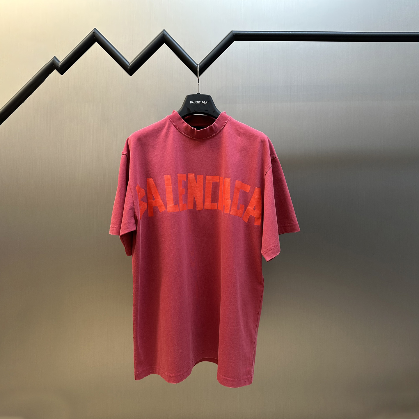 Masking tape short-sleeved T-shirt